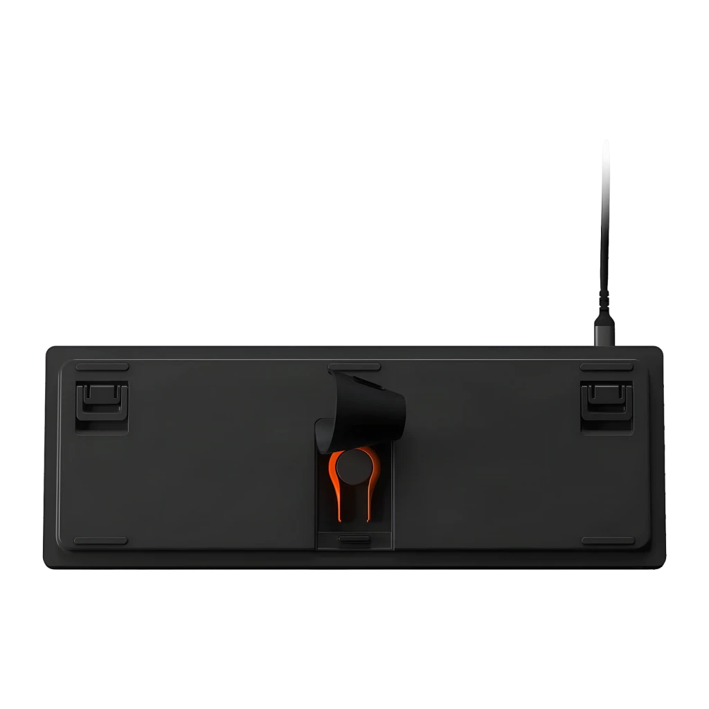 Teclado Gaming SteelSeries Apex 9 TKL Switch Optomecânico RGB US Layout Preto, vista traseira: base com pés ajustáveis
