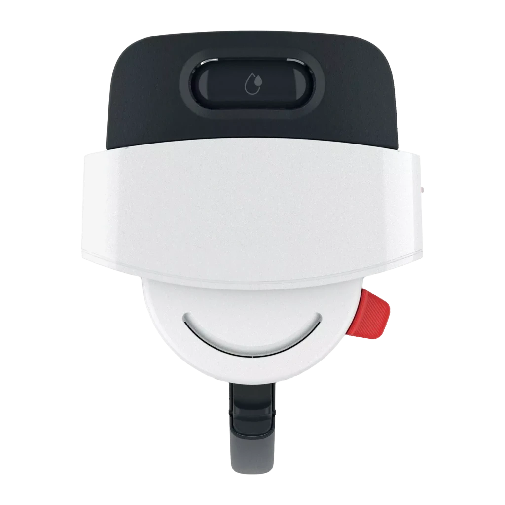 Cafeteira de filtro Bosch MyMoment 1,25L 1200W Branco TKA3M131, detalhe: vista superior com reservatório preto, jarra branca