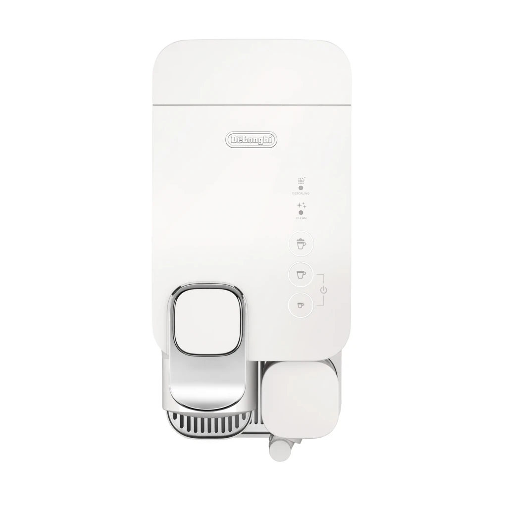 Cafetière à capsules De'Longhi Lattissima One 1L Réservoir à lait inclus Nespresso Blanc EN510.W, vue de face: panneau