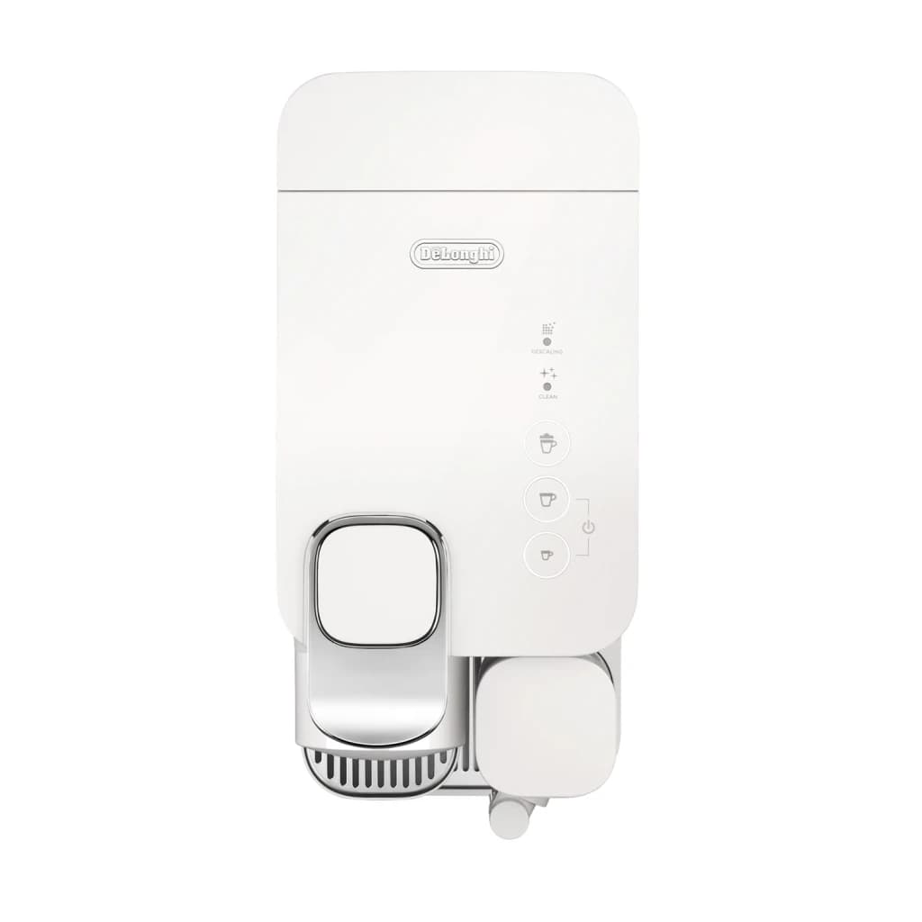 Cafetière à capsules De'Longhi Lattissima One 1L Réservoir à lait inclus Nespresso Blanc EN510.W, vue de face: panneau