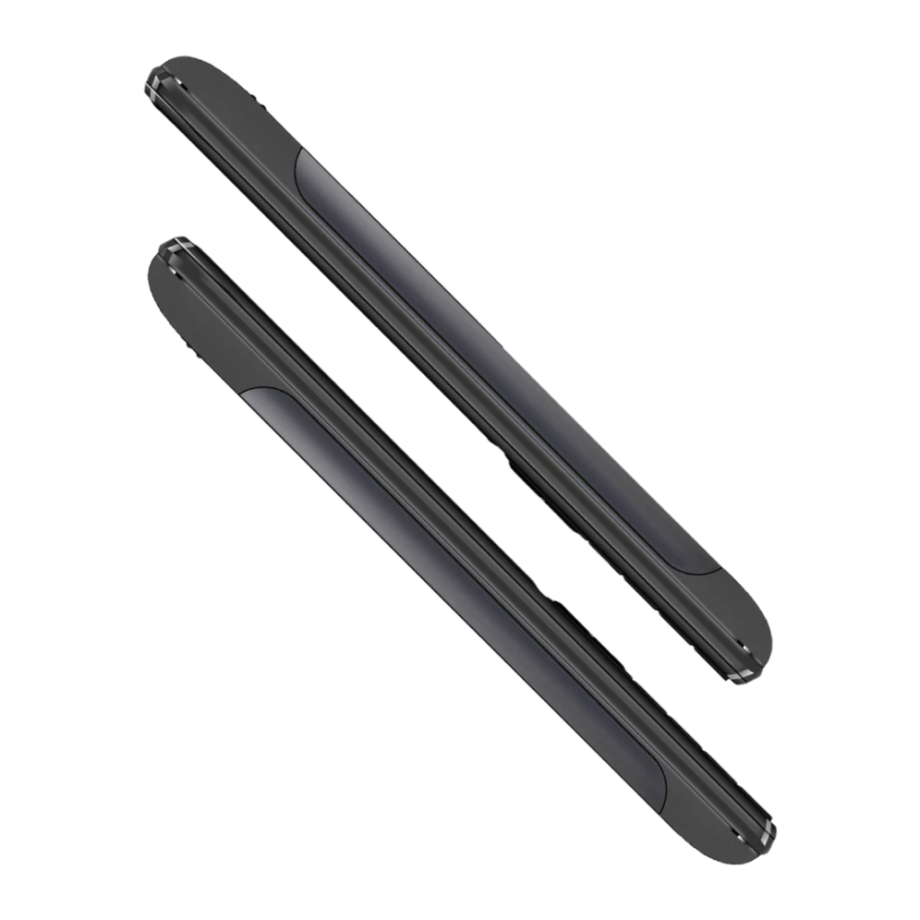 MaxCom Classic MM245 4G 2,8 polegadas 1000mAh Preto microSD, detalhe: perfil lateral fino e bordas arredondadas em preto