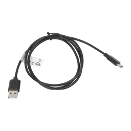 Cable usb Lanberg C a USB-A 2.0 Macho/Macho 1m 480 Mbit/s Negro, detalle: conectores USB-A y USB-C visibles, cable enrollado