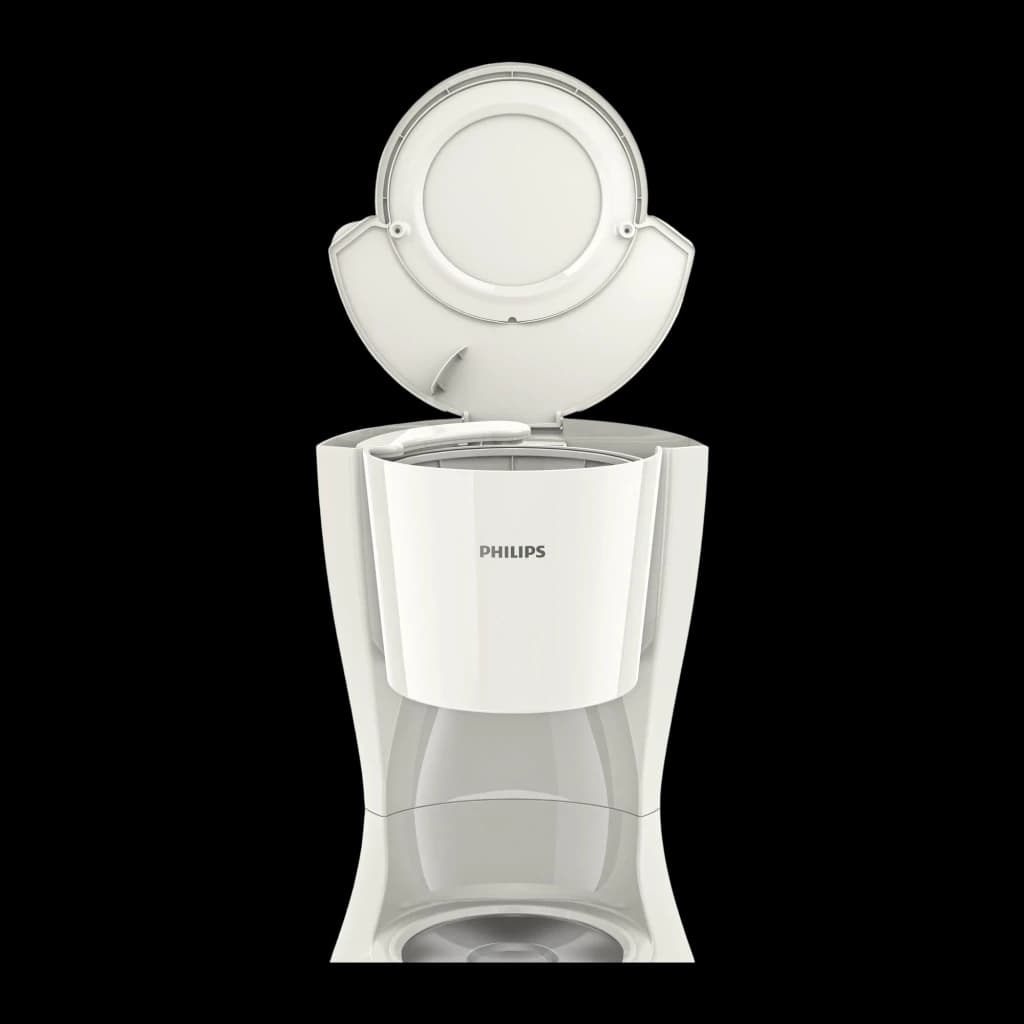Cafeteira de filtro Philips Daily Collection HD7461/00 1,2L 1000W Branco/Bege, detalhe: tampa superior aberta mostrando