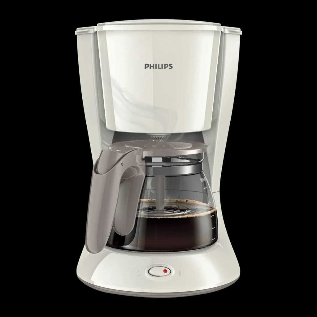 Cafeteira de filtro Philips Daily Collection HD7461/00 1,2L 1000W Branco/Bege, detalhe: jarra de vidro com café