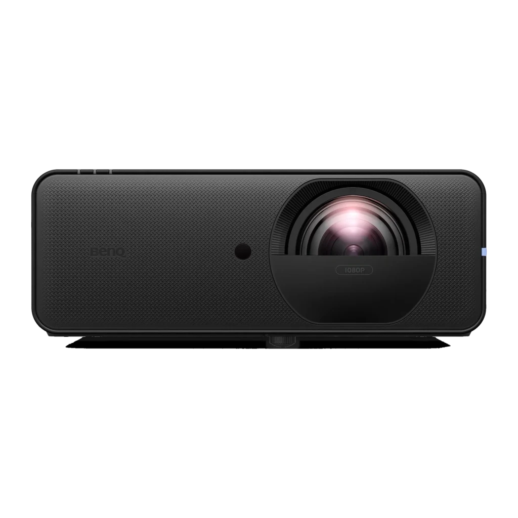 Proyector BenQ Láser Full HD 1080p Tiro Corto 5000 Lúmenes ANSI Negro LH860ST, detalle frontal: objetivo gran angular