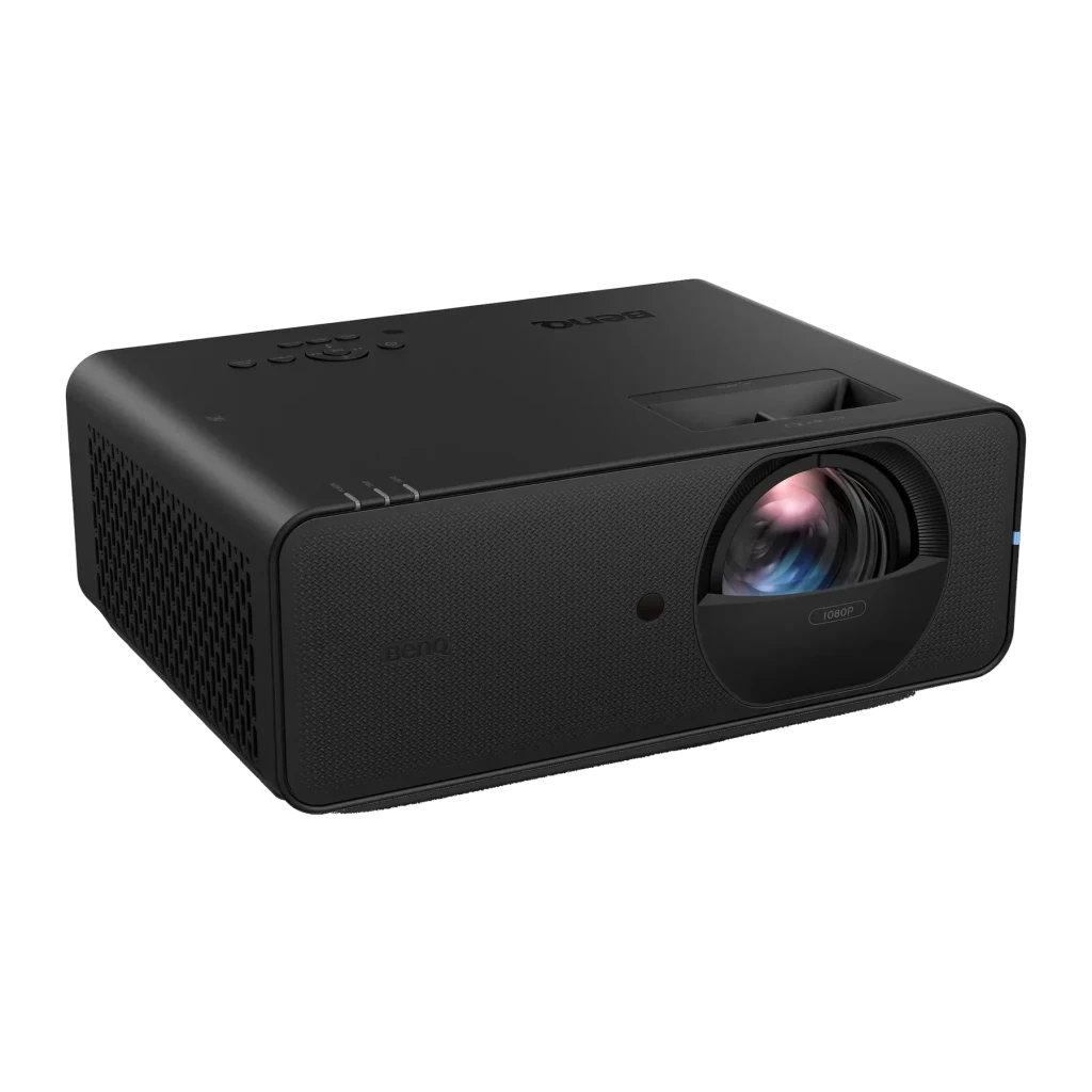 Proyector BenQ Láser Full HD 1080p Tiro Corto 5000 Lúmenes ANSI Negro LH860ST, detalle: objetivo gran angular con reflejo