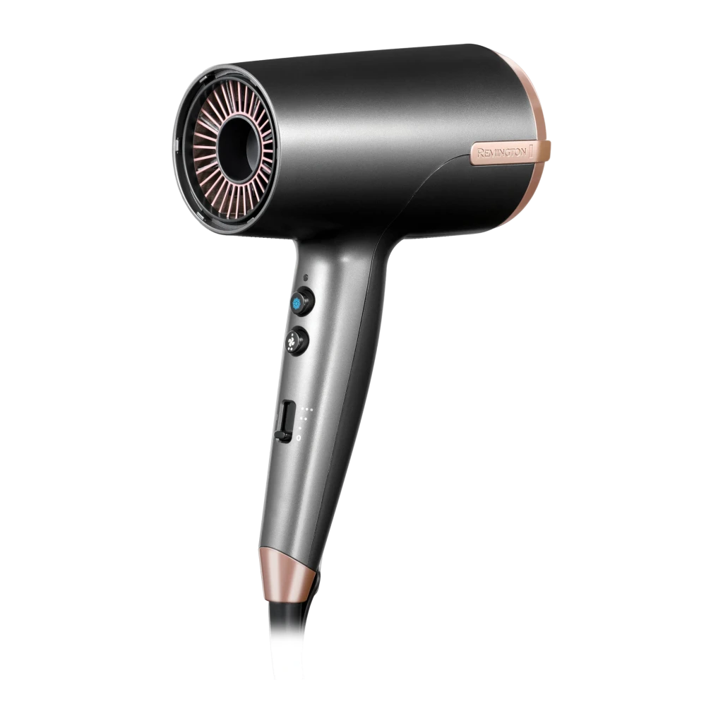 Secador de cabelo Remington ONE Dry & Style D6077 Iónico 2000W Bronze/Cinzento, vista frontal: corpo cinzento antracite