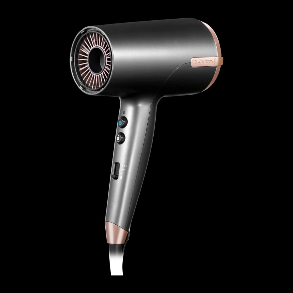 Secador de cabelo Remington ONE Dry & Style D6077 Iónico 2000W Bronze/Cinzento, vista frontal: corpo cinzento antracite