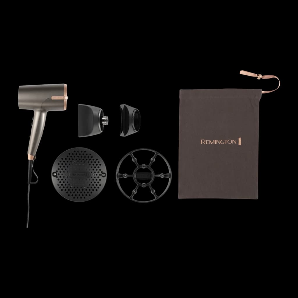 Secador de cabelo Remington ONE Dry & Style D6077 Iónico 2000W Bronze/Cinzento, detalhe: acessórios incluídos, dois bicos
