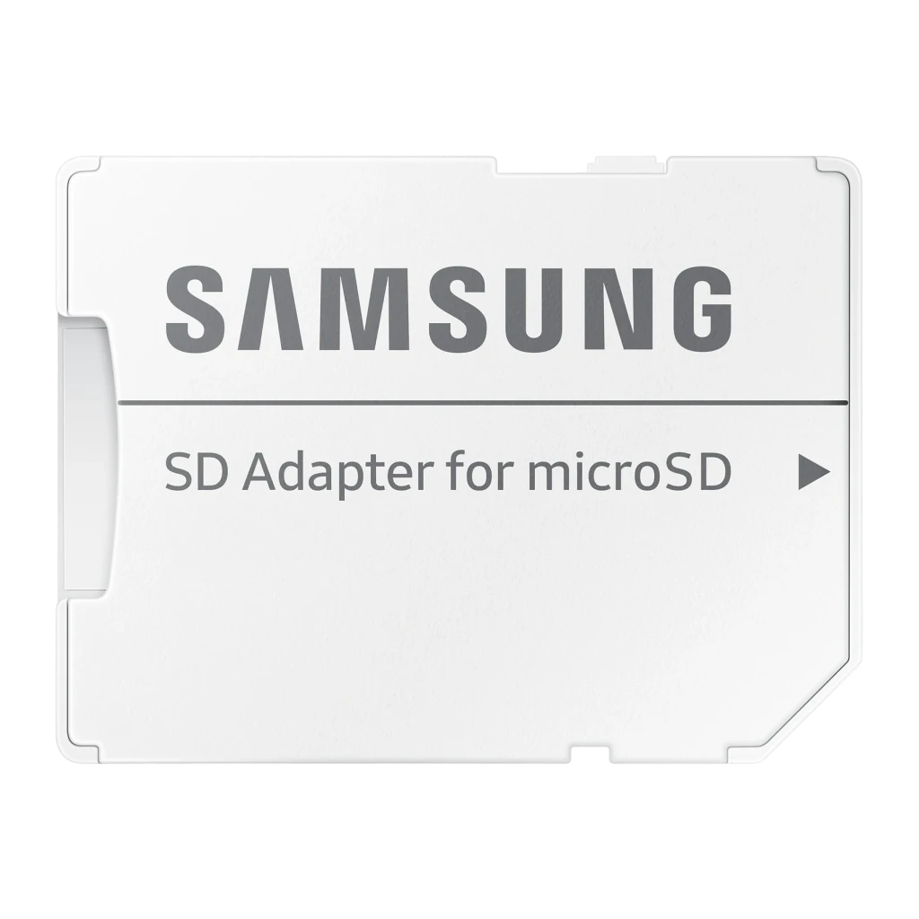 Tarjeta microSDXC Samsung Pro Ultimate V30 U3 A2 256GB UHS-I Azul, detalle: adaptador SD incluido, cara frontal blanca