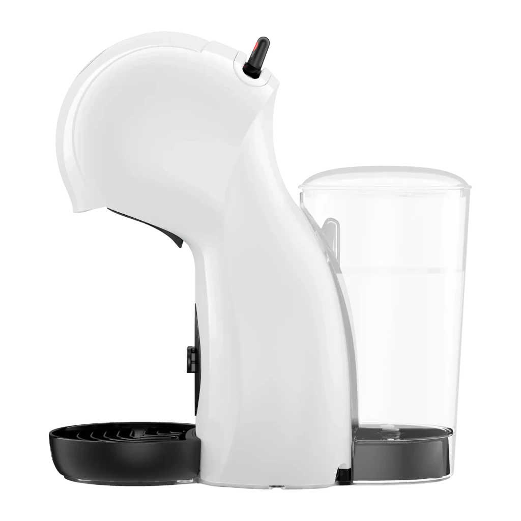 Cafetera de cápsulas De'Longhi Piccolo XS 0,8L Dolce Gusto 15bar Blanco EDG110, detalle lateral: depósito de agua extraíble