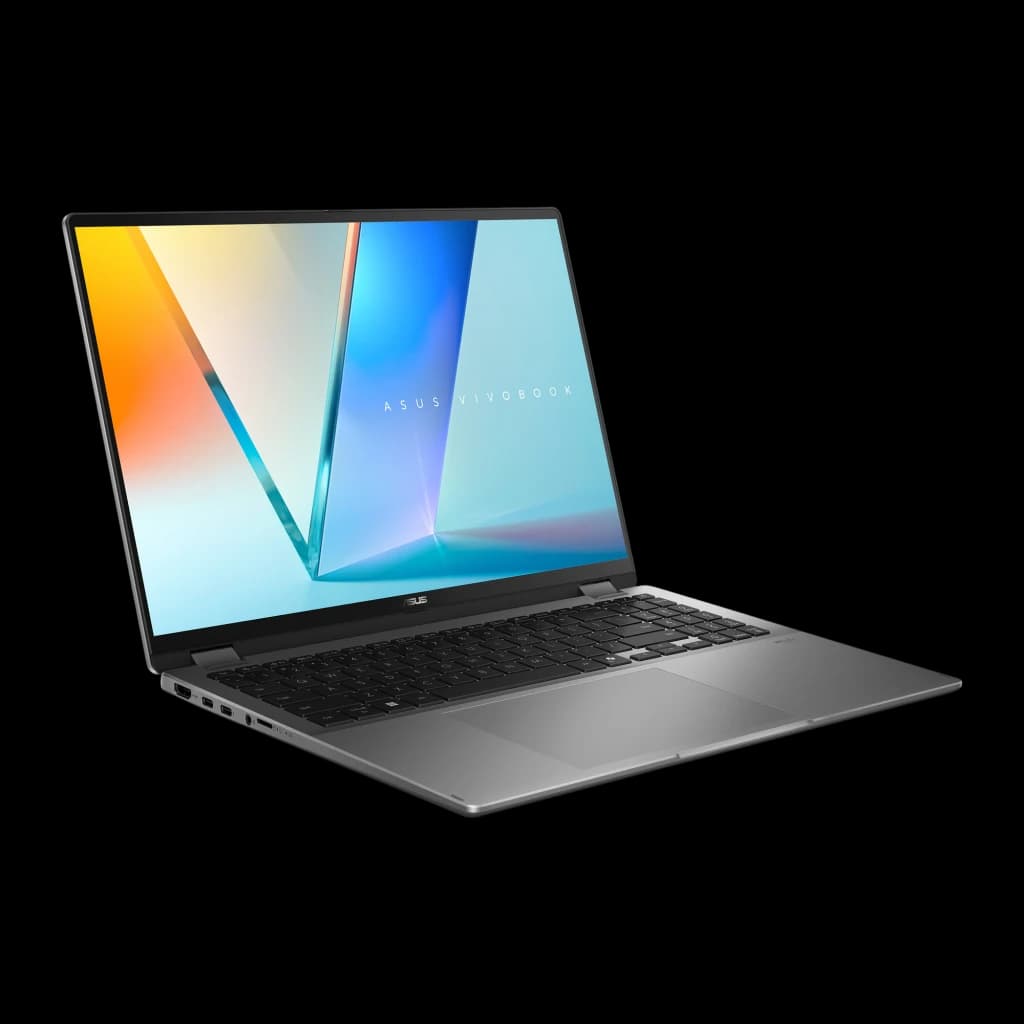 Portátil ASUS Vivobook 16 Flip 32GB/1TB SSD 16 polegadas OLED Tátil Intel Core Ultra 9 386H Windows 11 Pro Cinzento