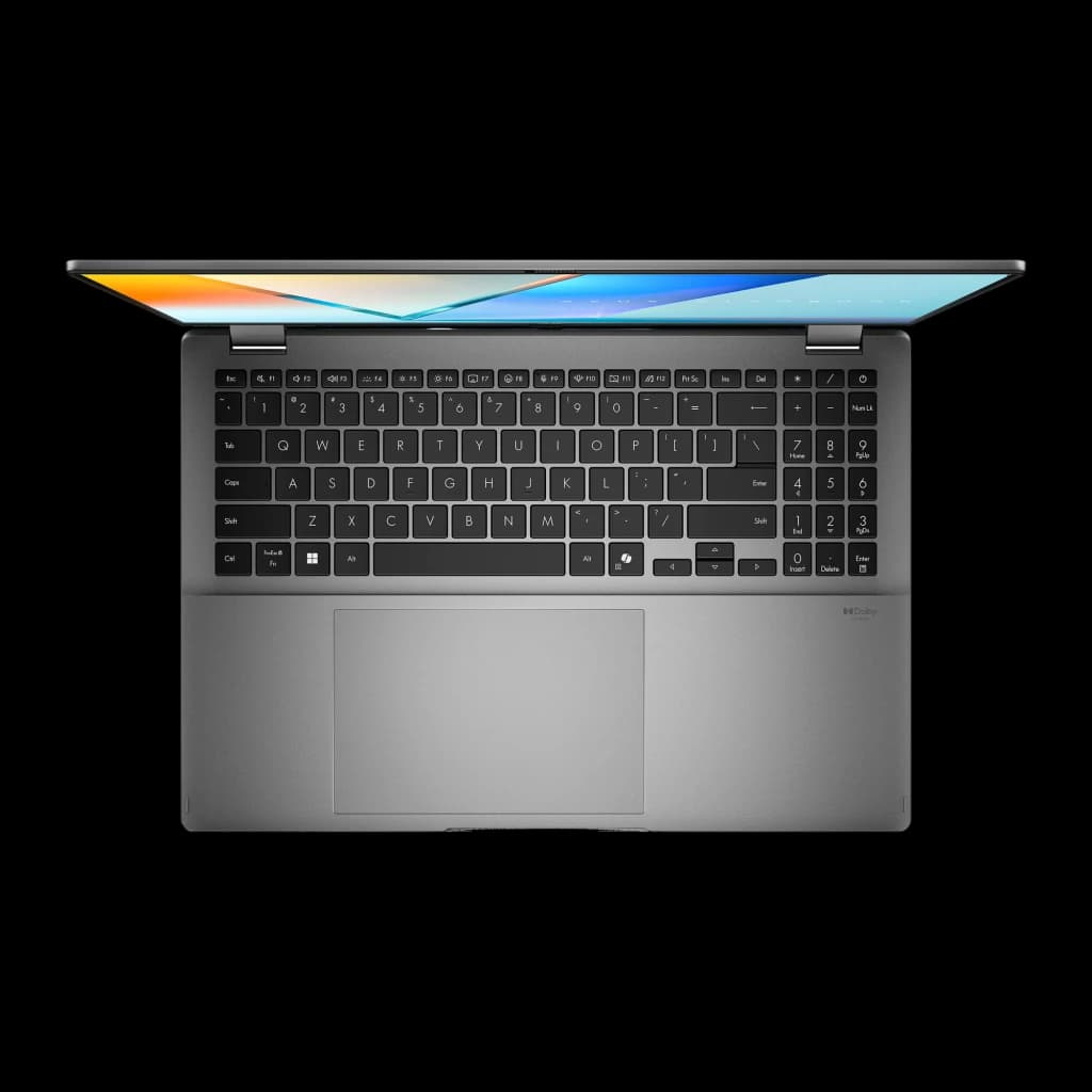 Portátil ASUS Vivobook 16 Flip 32GB/1TB SSD 16 polegadas OLED Tátil Intel Core Ultra 9 386H Windows 11 Pro Cinzento