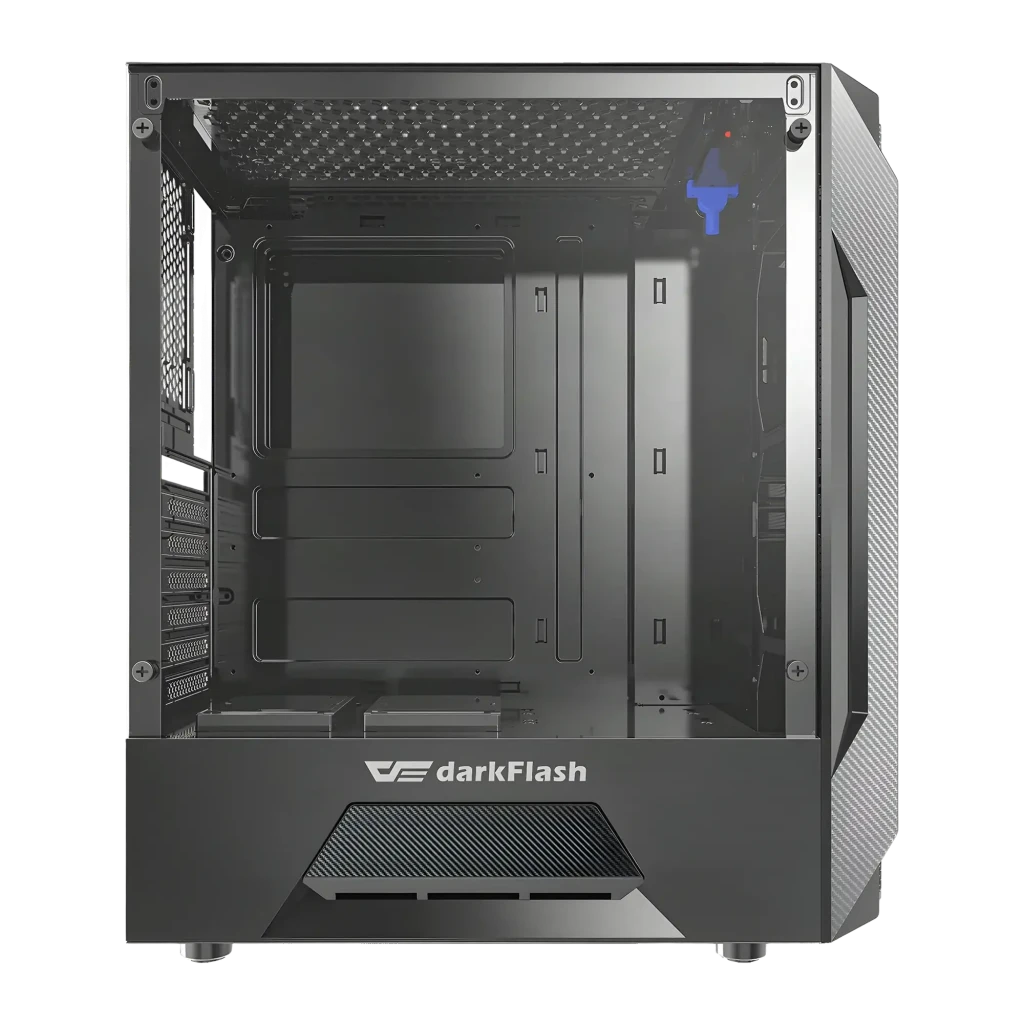 Caja PC darkFlash LEO Cristal Templado ATX/mATX/ITX 240mm Radiador Negro, detalle: interior vacío con panel lateral
