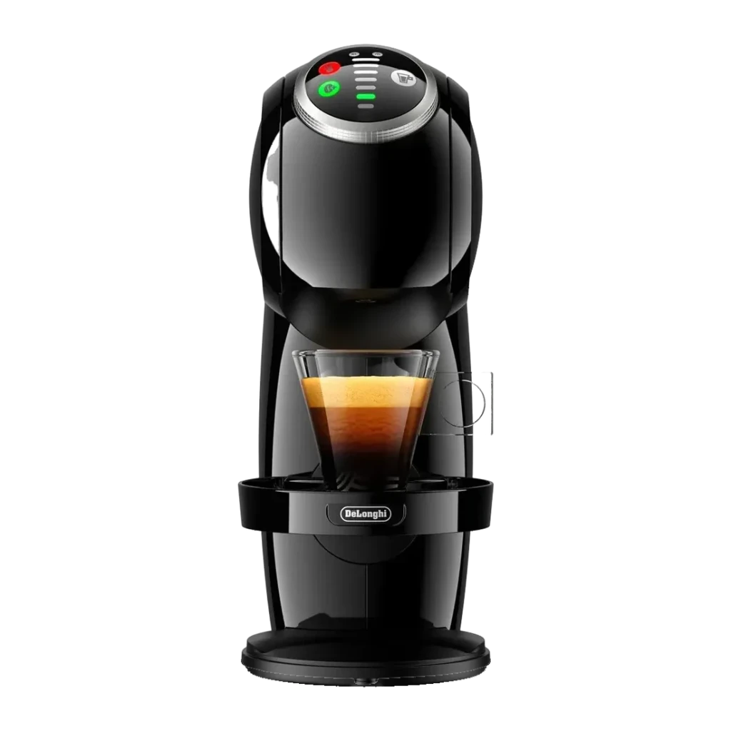 Cafetera de cápsulas De'Longhi Genio S Plus EDG315.B Dolce Gusto 15bar 0,8L Negro, detalle: panel de botones rojo y verde