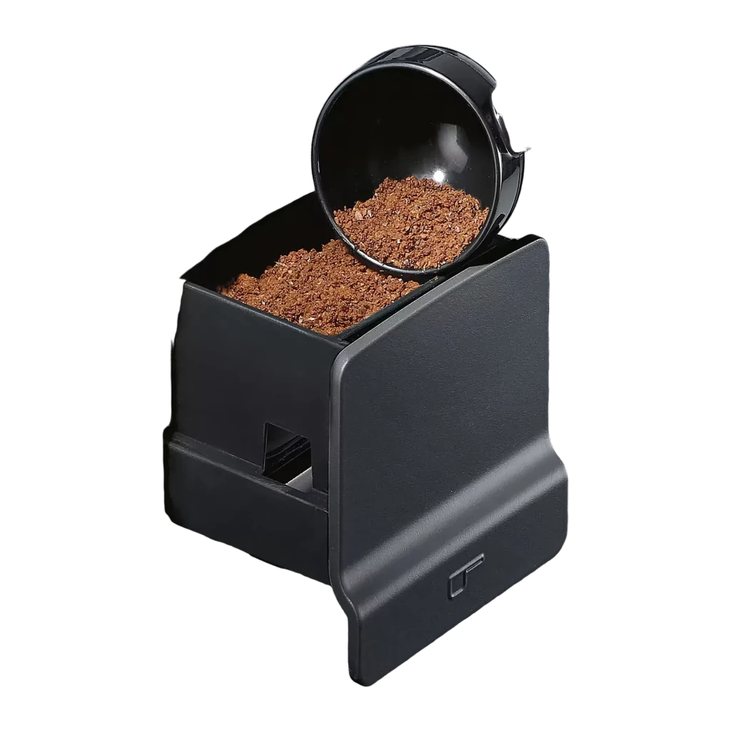 Cafetera Superautomática Siemens EQ.6 Plus S400 TE654319RW Molinillo Integrado Negro, detalle: depósito de café molido