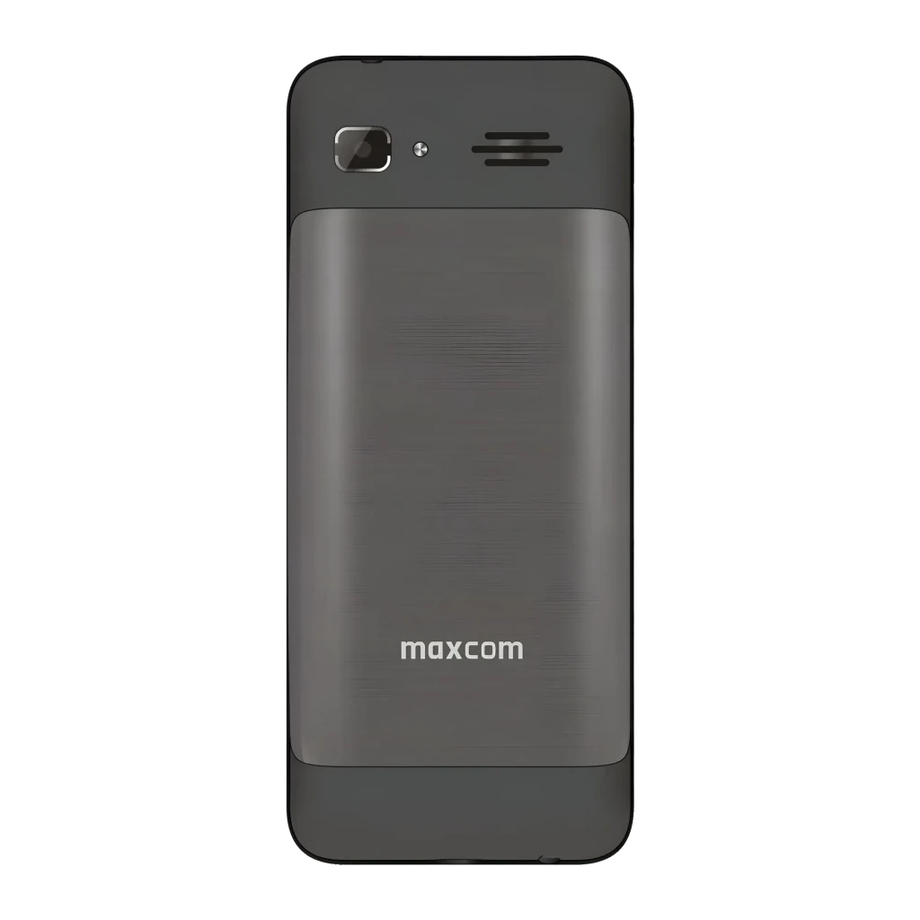 MaxCom Classic MM244 SE 2.8 polegadas Preto 2MP 1000mAh Dual SIM 2G, vista traseira: tampa texturizada com câmara