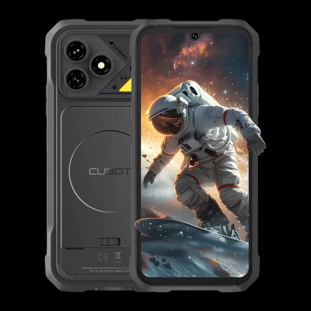 Cubot KingKong Dura 8GB/128GB Negro MIL-STD-810H IP69K IP68 5000mAh x2 Extraíbles, vista frontal y trasera: módulo