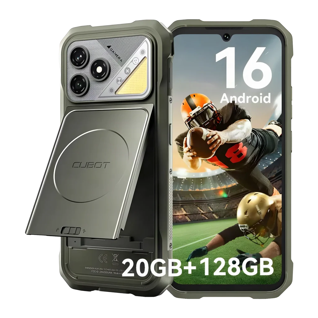 Cubot KingKong Dura 8GB/128GB Verde MIL-STD-810H IP69K IP68 + 5000mAh x2 extraíbles, vista frontal y trasera: pantalla
