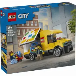 Set LEGO City Der Lieferwagen 60500 276 pièces 6+ ans, contenu de la boîte: face avant avec camionnette jaune et 2