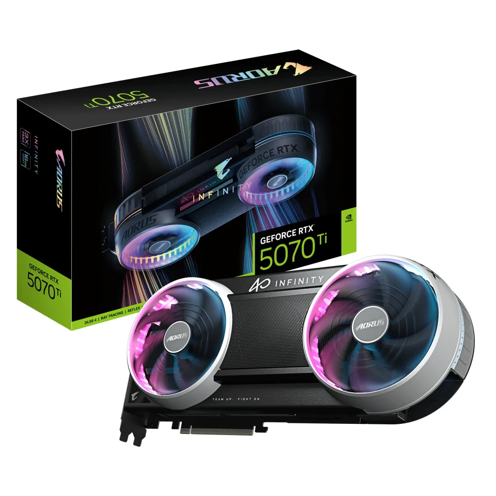Gigabyte AORUS GeForce RTX 5070 Ti Infinity 16GB GDDR7 Negro