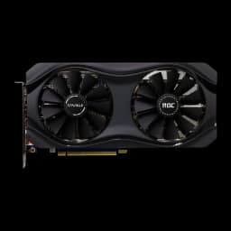 SPARKLE Arc A770 ROC OC Edition 16GB GDDR6 Negro, vista frontal: shroud negro con dos ventiladores, logos SPARKLE y ROC
