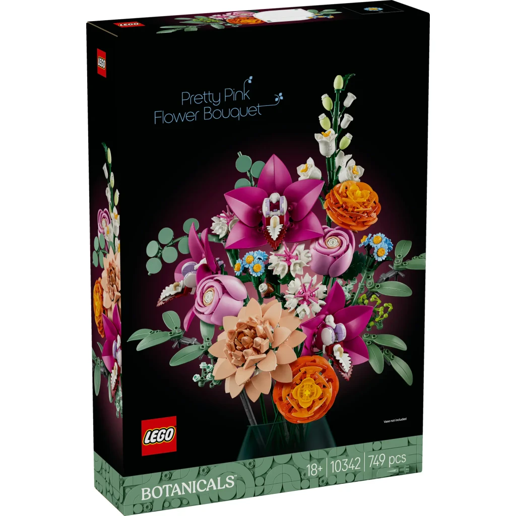 Set de construcción LEGO Botanicals Ramo de Flores Fantasía en Rosa 10342 749 piezas 18+ años, contenido de la caja: caja