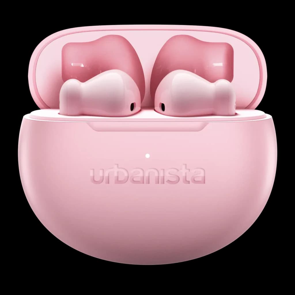Auriculares Urbanista Austin 2 TWS In-Ear Bluetooth 6.0 25h con estuche Rosa, detalle: estuche abierto frontal con ambos