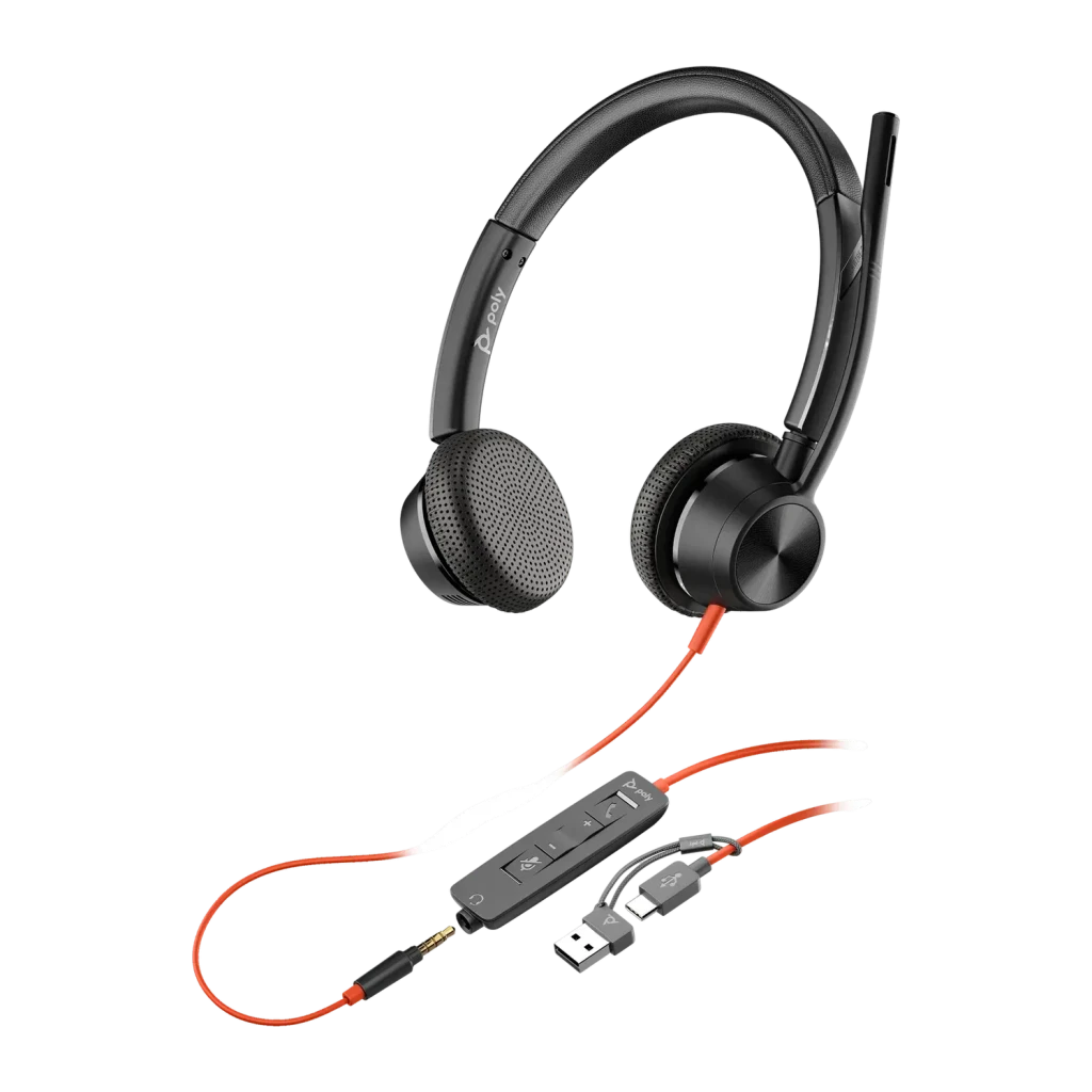 Auriculares Poly Blackwire 3325 USB-C Reducción de ruido Diadema / Jack 3,5mm Negro