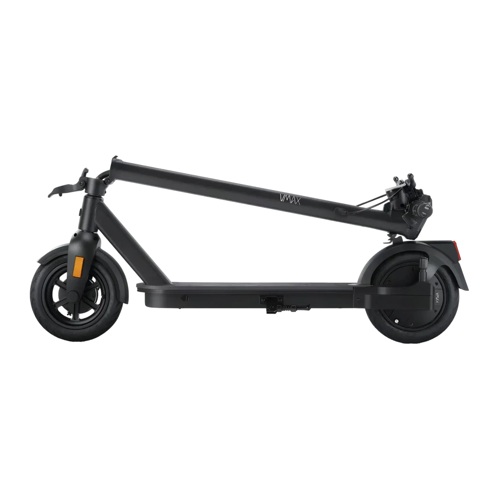 Patinete Eléctrico V.MAX VX5 Pro LT 400W 20km/h 9 pulgadas Negro, detalle: vista lateral completa, chasis negro, ruedas de 9