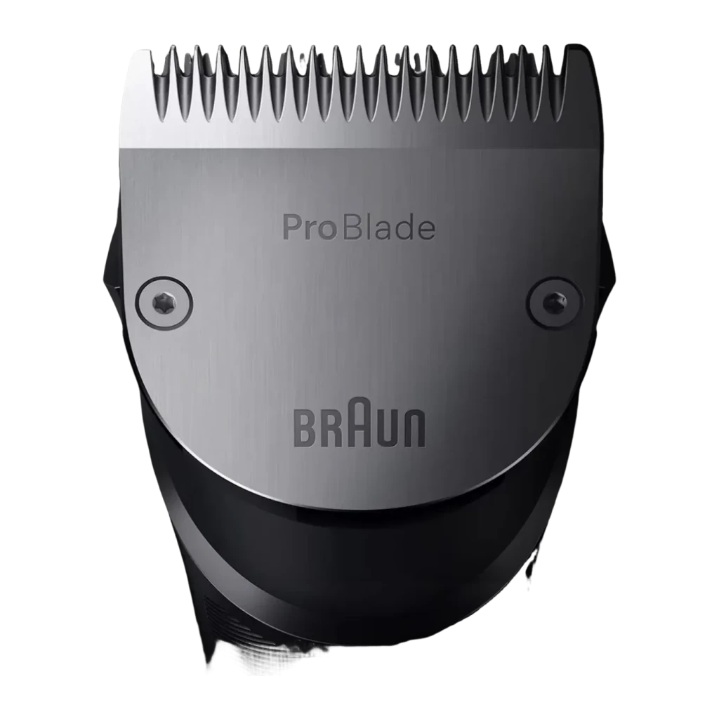 Aparador de barba Braun Series 7 BT7520 Seco e molhado 120min Azul/Preto, detalhe: lâmina ProBlade em aço com dentes