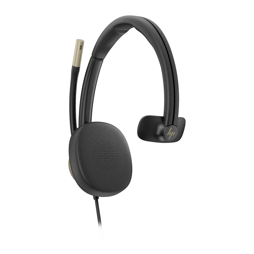 Auriculares HP Poly Mission 815 Cancelación de Ruido Activa Diadema Monoaural Negro, vista trasera: almohadilla única