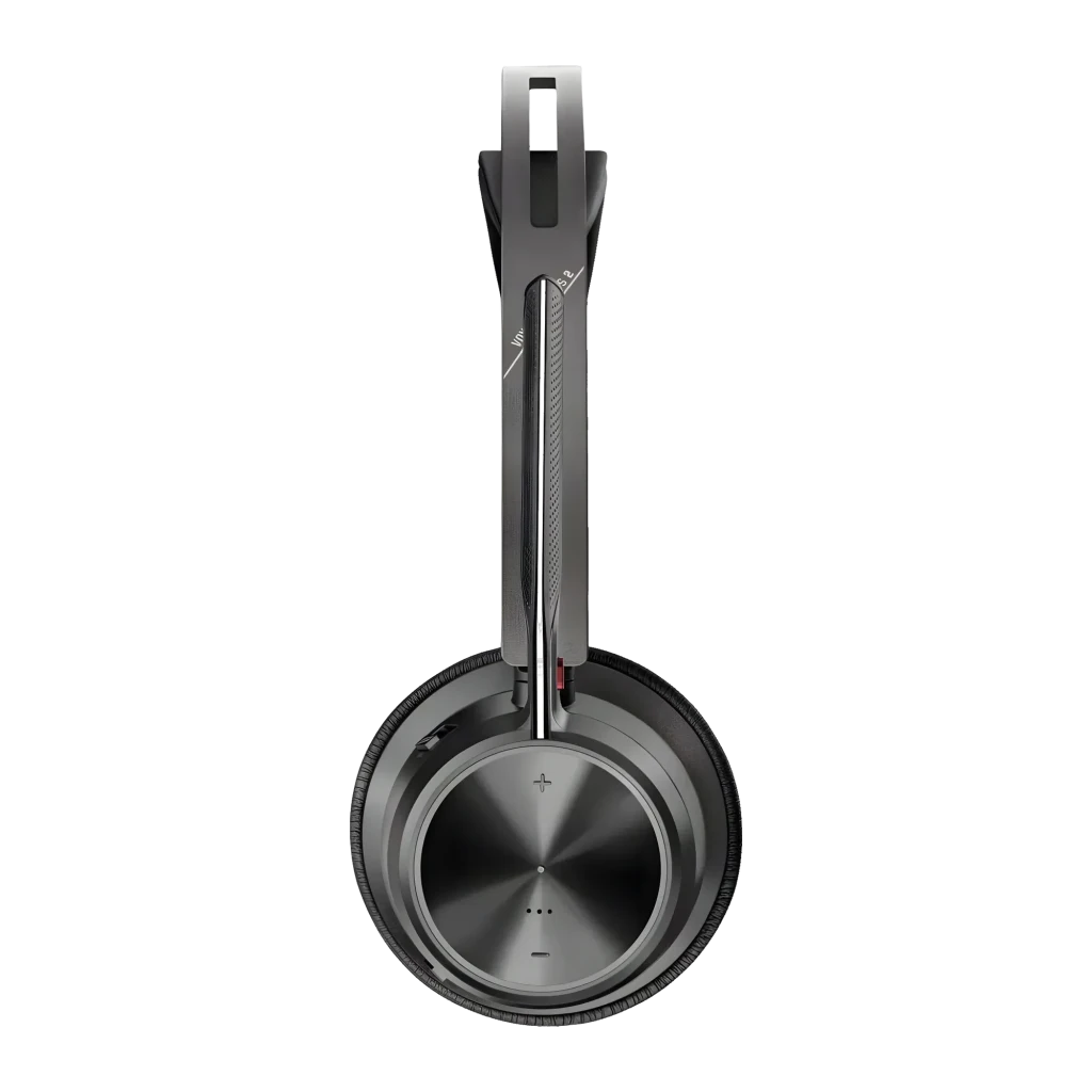 Auriculares Poly Voyager Focus 2 USB-C Cancelación de Ruido Diadema Bluetooth 5.1 Negro, detalle lateral: auricular
