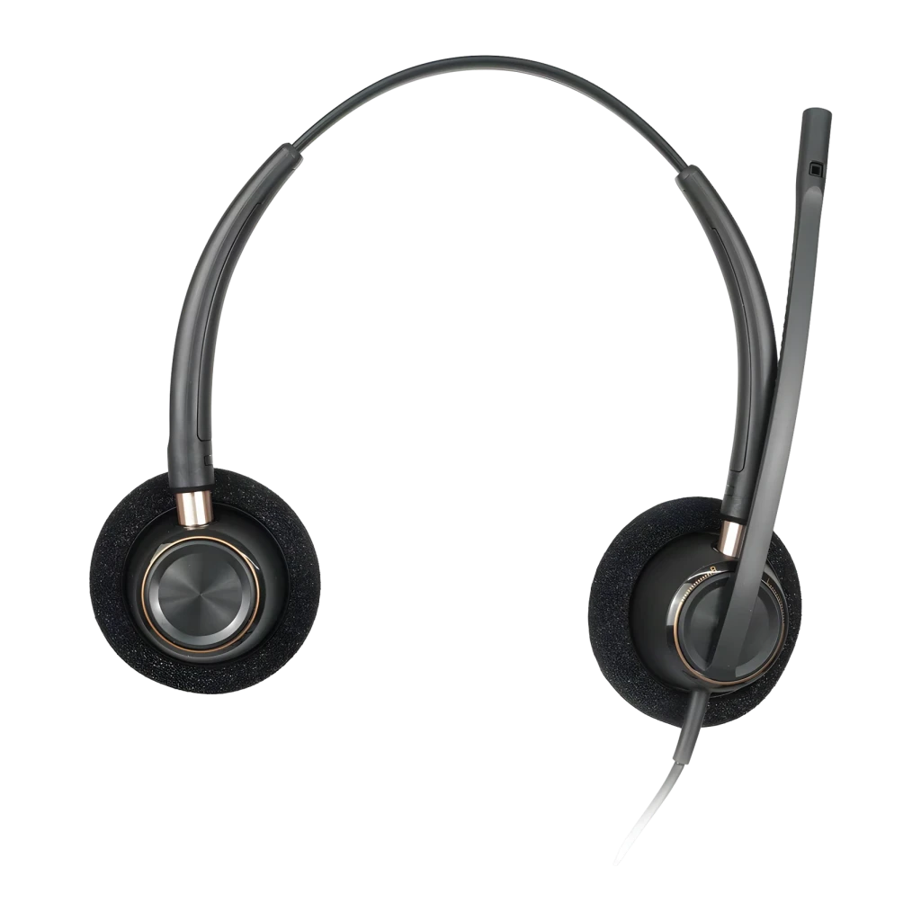 Auriculares Poly EncorePro 520D Redução de Ruído Banda Binaural USB-C com QD Preto, vista traseira: almofadas de espuma