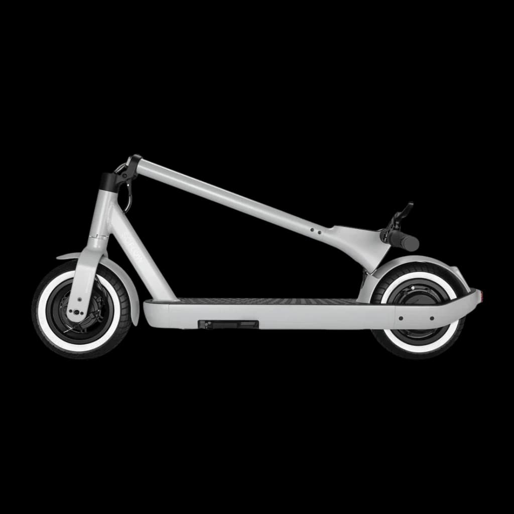 Trottinette Électrique SoFlow SO ONE PRO 500W 65km 22km/h 10 pouces Gris, détail: vue latérale complète avec pneus flancs