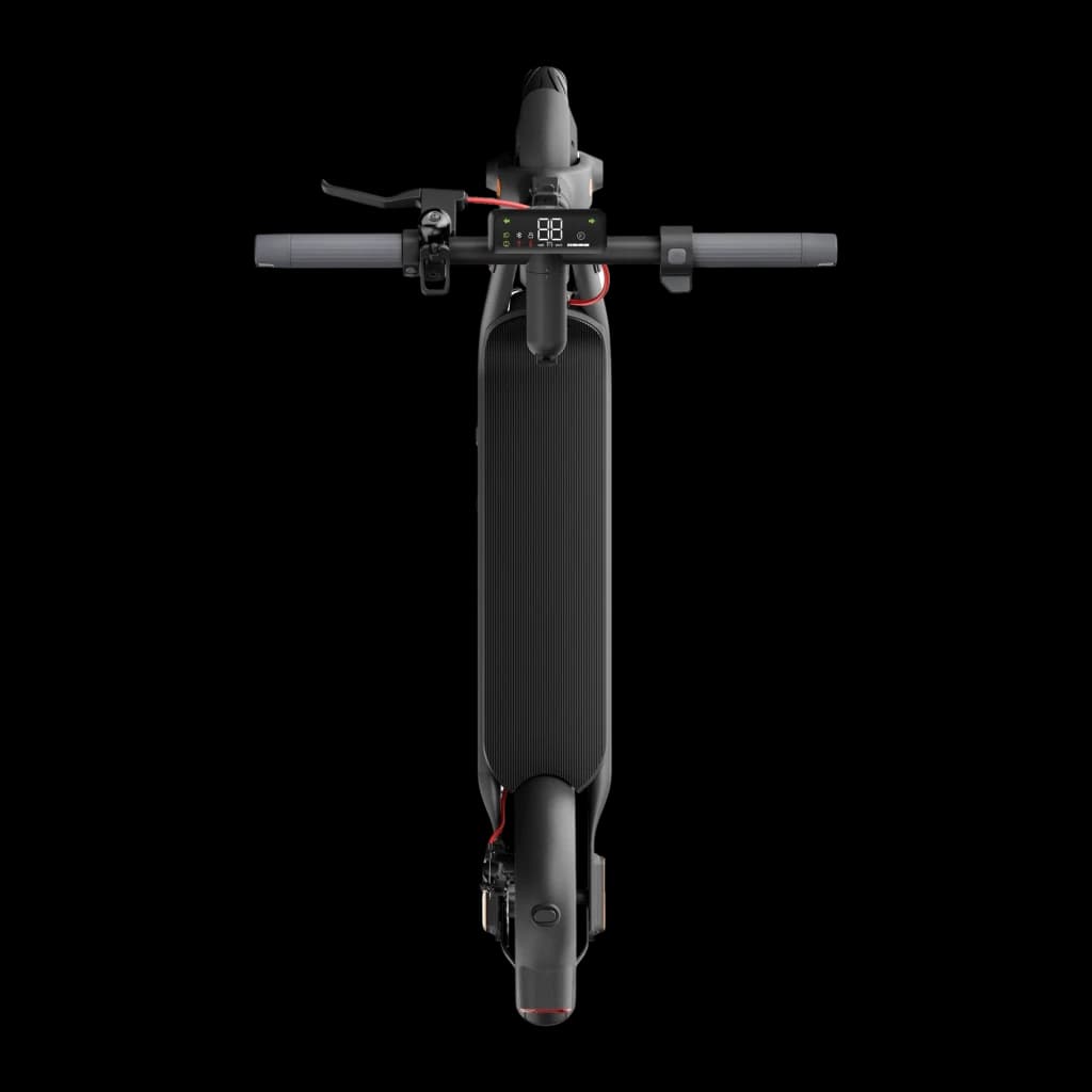 Trottinette électrique NAVEE V50i Pro 350W 50km 20km/h 10 pouces Noir, détail: vue du dessus guidon, écran LED et plateau