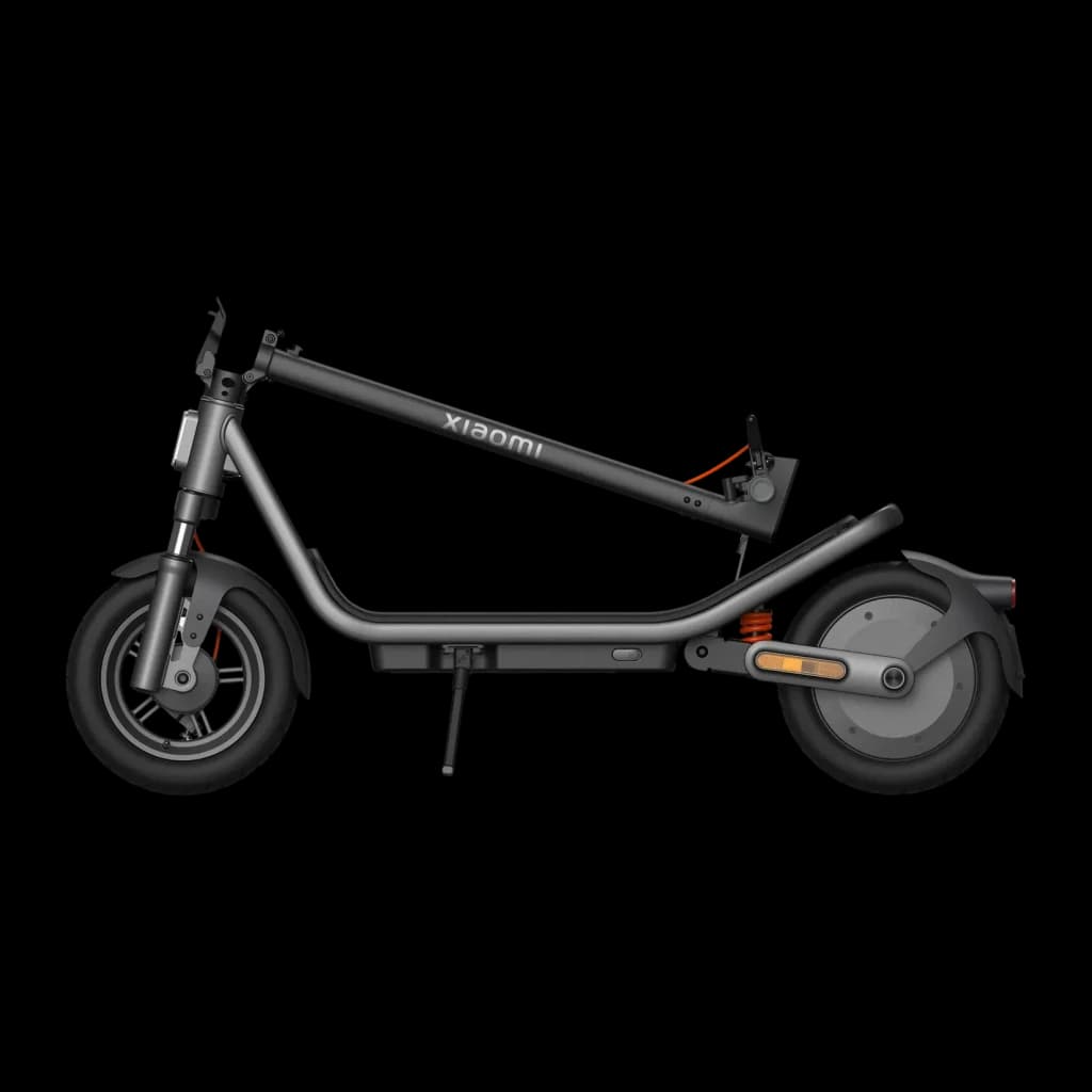 Trottinette Électrique Xiaomi Electric Scooter 6 400W 45km 20km/h 12 pouces Gris, détail latéral: cadre complet, suspension