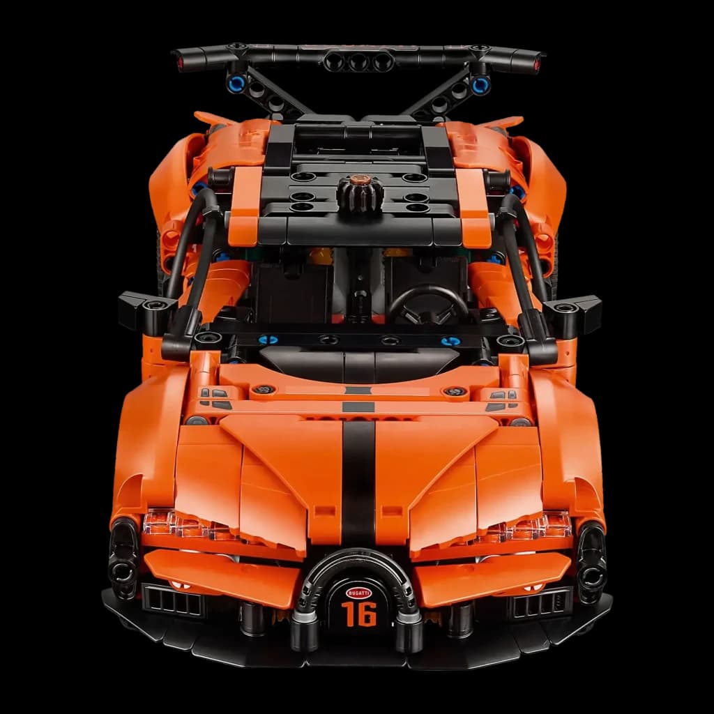 LEGO Technic Hipercarro Bugatti Chiron Pur Sport 42222 771 peças 9+ anos, detalhe: vista frontal superior, carroceria