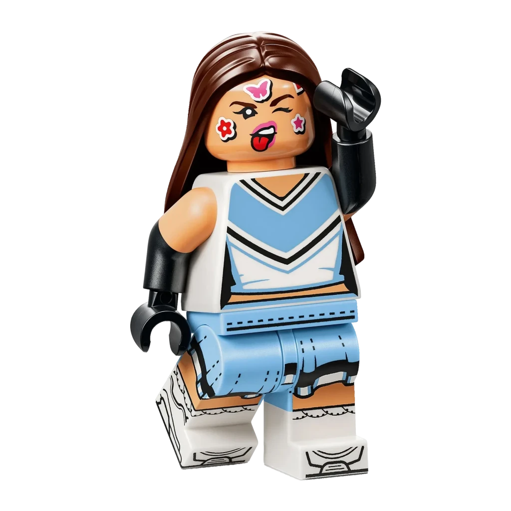 Set de construcción LEGO Editions Almacén Secreto de Olivia Rodrigo 43030 1085 piezas, detalle: minifigura con uniforme