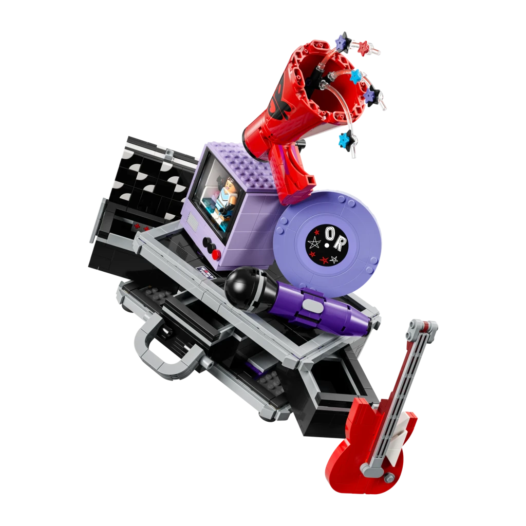 Set de construcción LEGO Editions Almacén Secreto de Olivia Rodrigo 43030 1085 piezas, vista trasera: disco vinilo lila