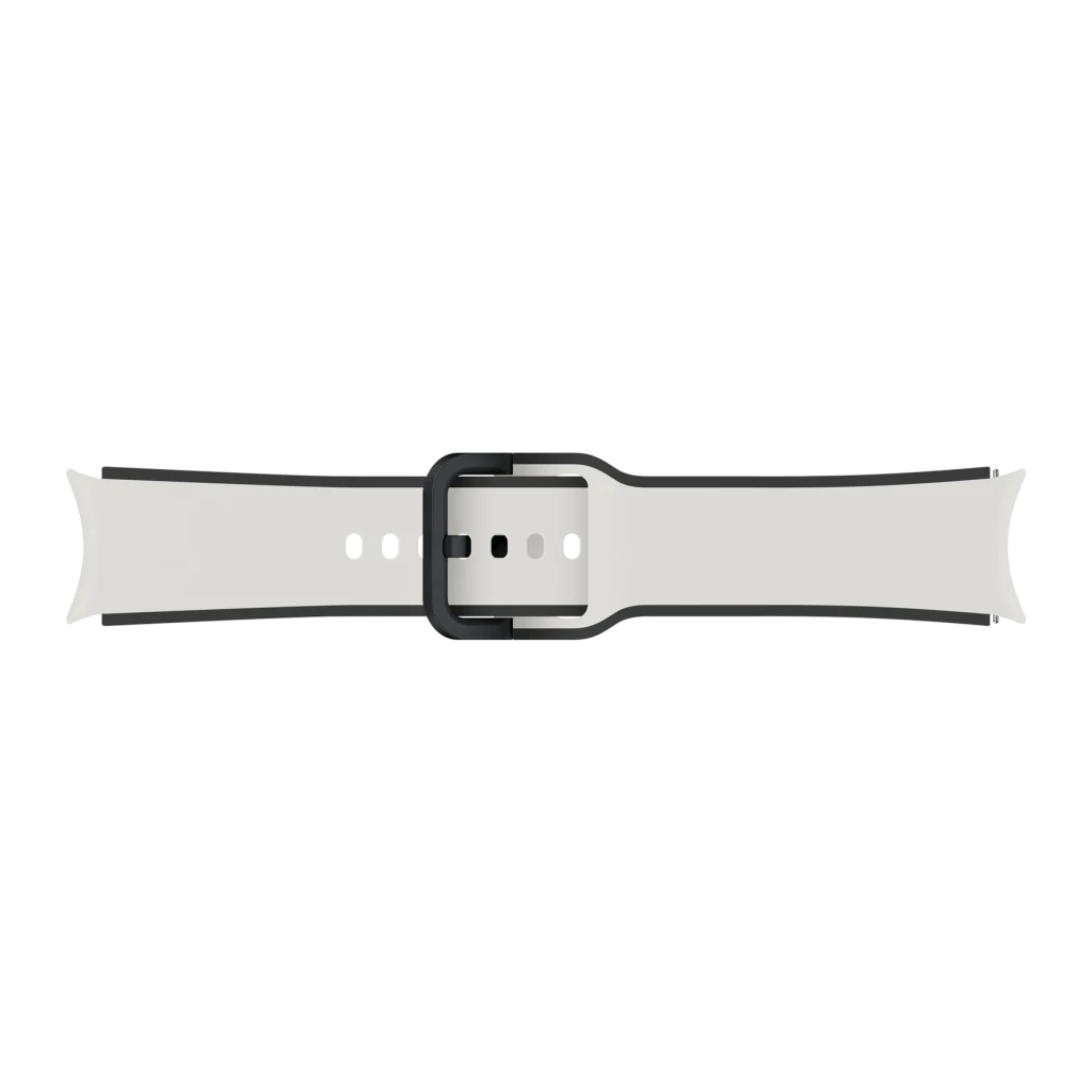Correa smartwatch Samsung Two-tone Sport Band 20mm Galaxy Watch 5 S/M Gris, vista frontal: silicona bicolor gris y negro