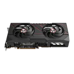 Sapphire Pulse Radeon RX 9070 16GB GDDR6 Negro, detalle: dos ventiladores con logo Pulse en rojo y shroud negro con líneas