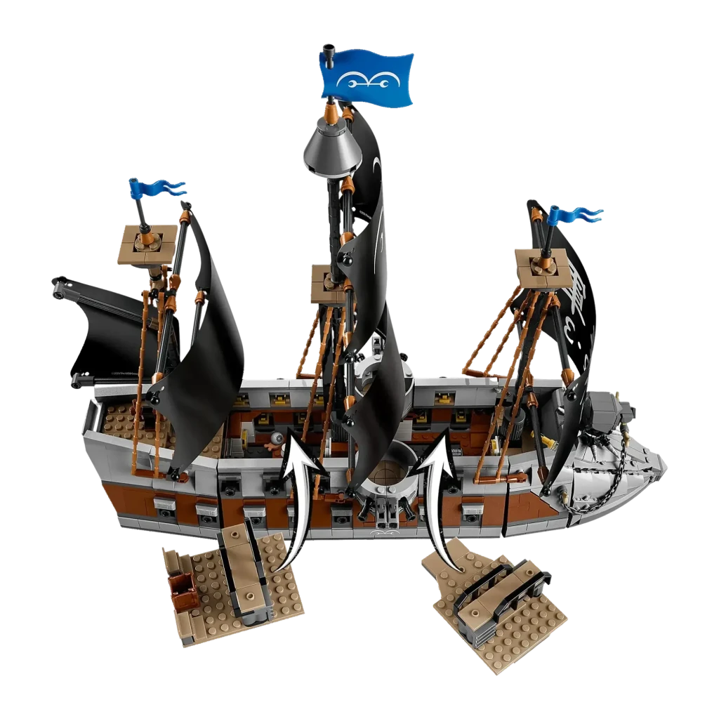 Set de construcción LEGO One Piece Barco de la Marina de Garp 75646 1705 piezas, detalle: secciones laterales extraíbles