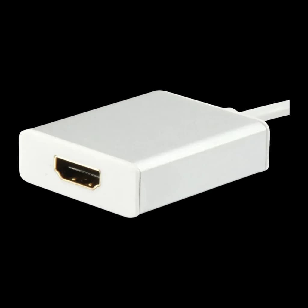 Adaptador Equip 133452 USB-C para HDMI 15cm 4K 3840x2160 Prata, detalhe: porta HDMI fêmea com contactos dourados no corpo