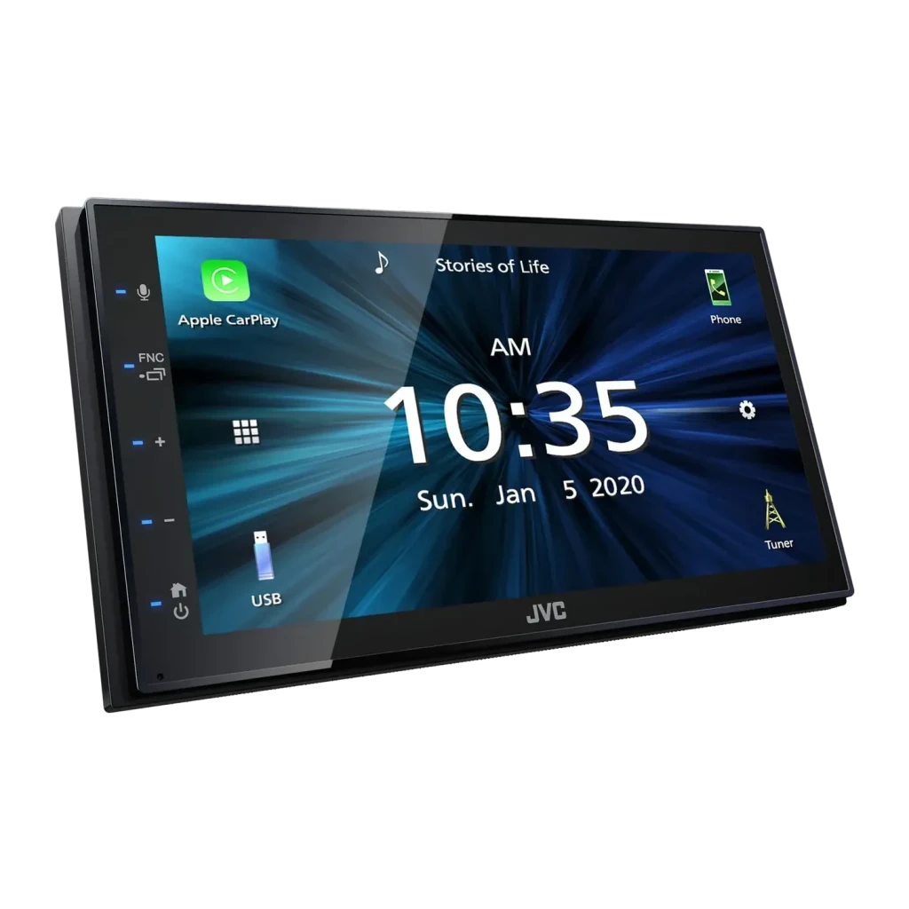 Autorradio JVC Negro CarPlay Android Auto 6.8 pulgadas Táctil KW-M560BT