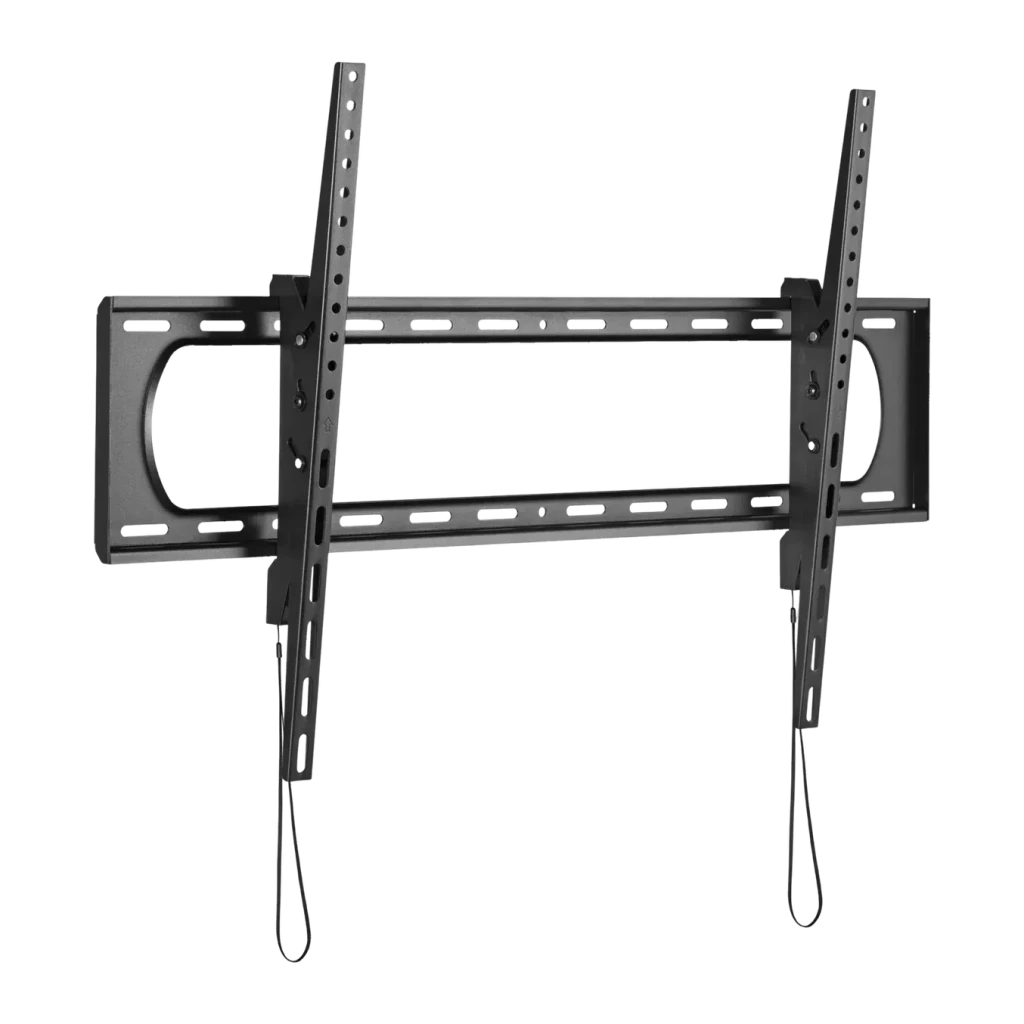 Support TV Equip Noir Mural Inclinable ±10° 60 pouces-120 pouces 650339, vue de face: structure métallique avec rails