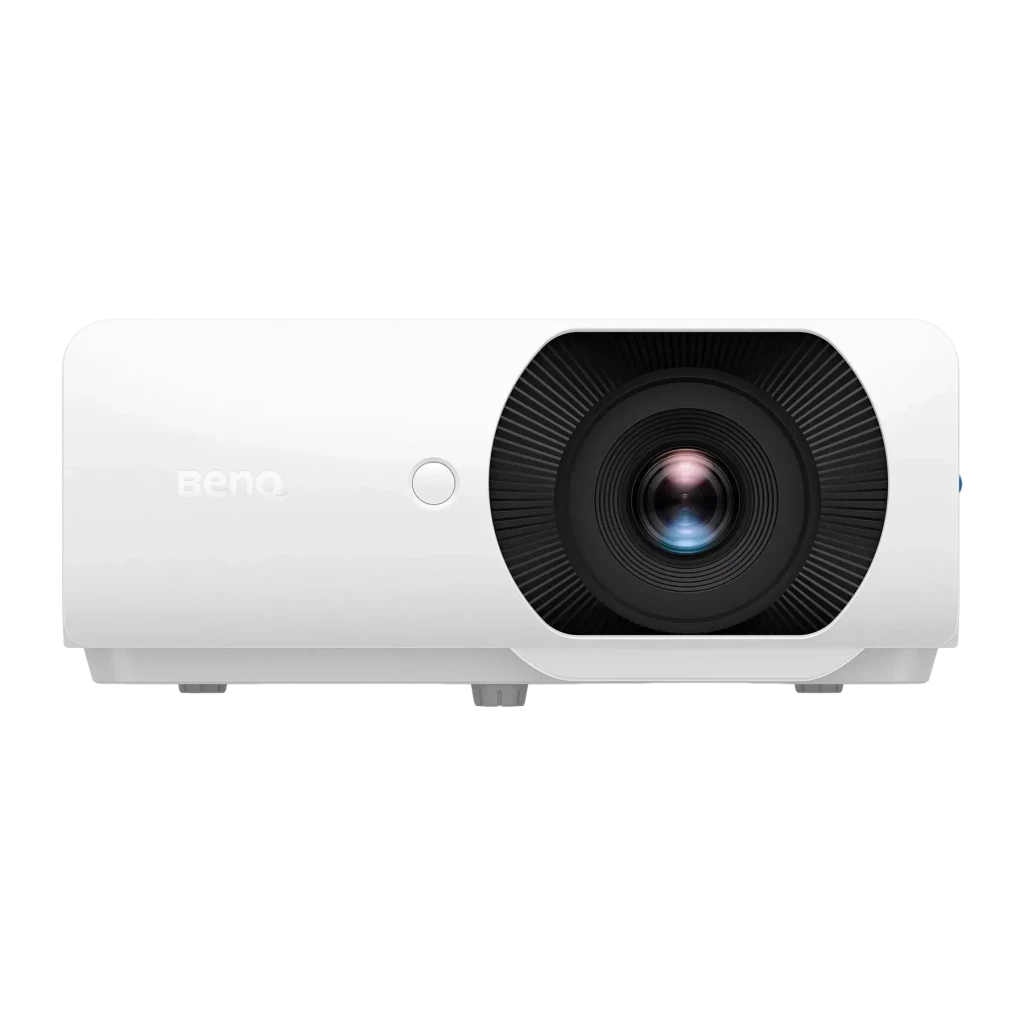 Projecteur BenQ Full HD 1080p 4000 Lumens ANSI Laser DLP Blanc LH655C, détail: vue frontale avec objectif multicoaté