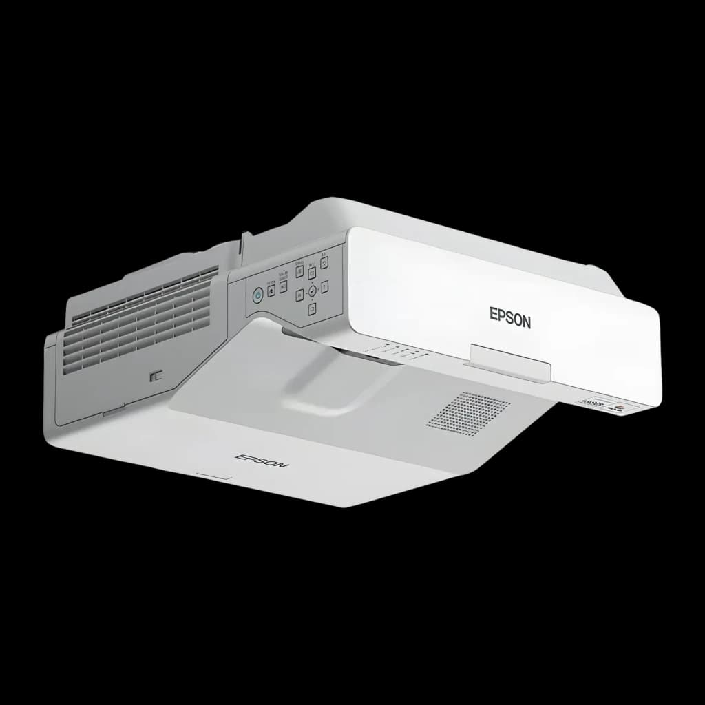 Projetor Epson Ultra-Curto Full HD 1080p 3600 Lúmens ANSI Laser 3LCD Branco EB-735Fi, detalhe: vista superior em ângulo