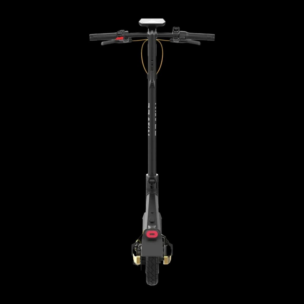 Patinete eléctrico NAVEE ST5 Pro 500W 75km 20km/h 10 pulgadas Negro, vista trasera: manillar, luz frontal y rueda delantera