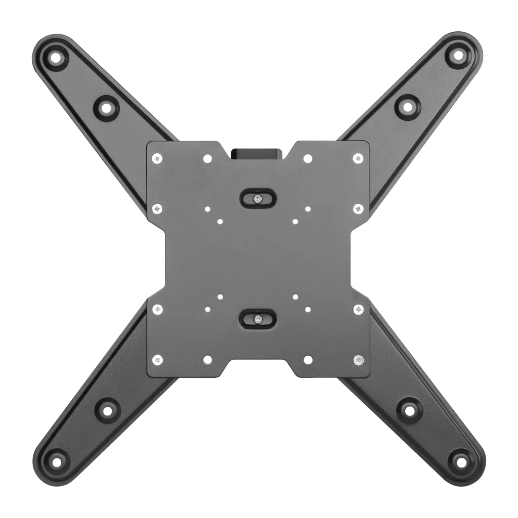 Support TV Fonestar Noir Mural Articulé 180° 23 pouces-55 pouces STV-683N, détail: platine VESA vue de face avec bras en X